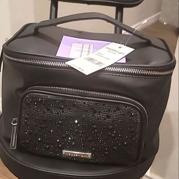 Madden Girl Rhinestone Large Cosmetic Vanity Case - Picture 4 of 8